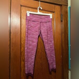 Old Navy Go Dry Purple Navy Space Dyed Leggings Women's Medium